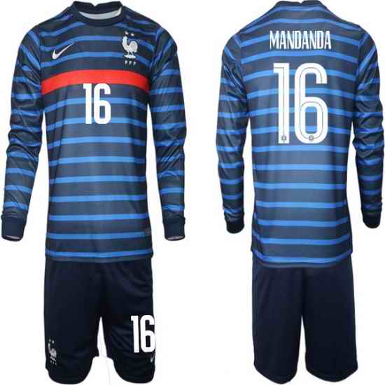 Mens France Long Soccer Jerseys 022